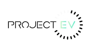 Project EV logo with text and circular loading indicator design